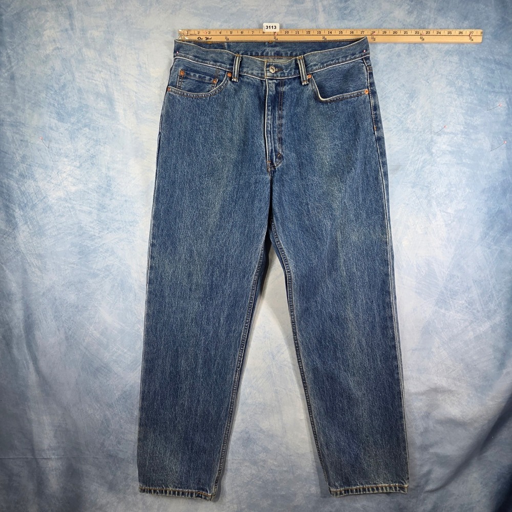 Levis 550 Relaxed Fit Tapered Leg Blue Denim Jeans Mens 36x32 Medium Wash